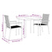 3 Piece Garden Dining Set Black Textilene And Steel Tonibtt