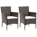 3 Piece Garden Dining Set Brown Tbixaan