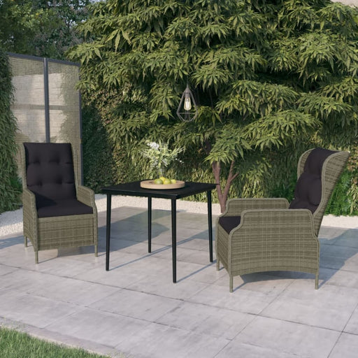 3 Piece Garden Dining Set Brown Tbkklli