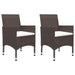3 Piece Garden Dining Set Brown Tblilib