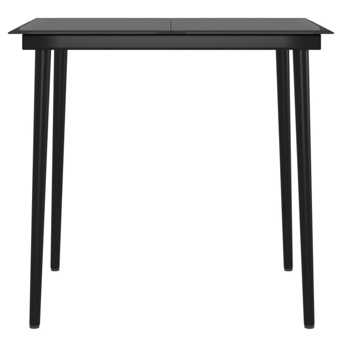 3 Piece Garden Dining Set with Cushions Beige and Black