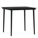 3 Piece Garden Dining Set with Cushions Black Tbkkpao