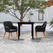 3 Piece Garden Dining Set With Cushions Black Tbkkpbp