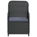 3 Piece Garden Dining Set with Cushions Black Tbkkpxk