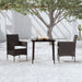 3 Piece Garden Dining Set with Cushions Black Tbkktbp