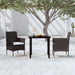 3 Piece Garden Dining Set with Cushions Black Tbkkxno