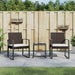 3 Piece Garden Dining Set with Cushions Brown Pp Rattan