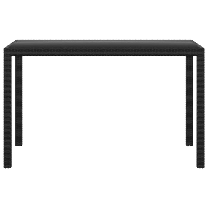 3 Piece Garden Dining Set with Cushions Poly Rattan Black