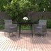 3 Piece Garden Dining Set with Cushions Poly Rattan
