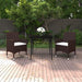 3 Piece Garden Dining Set with Cushions Poly Rattan