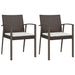 3 Piece Garden Dining Set with Cushions Poly Rattan