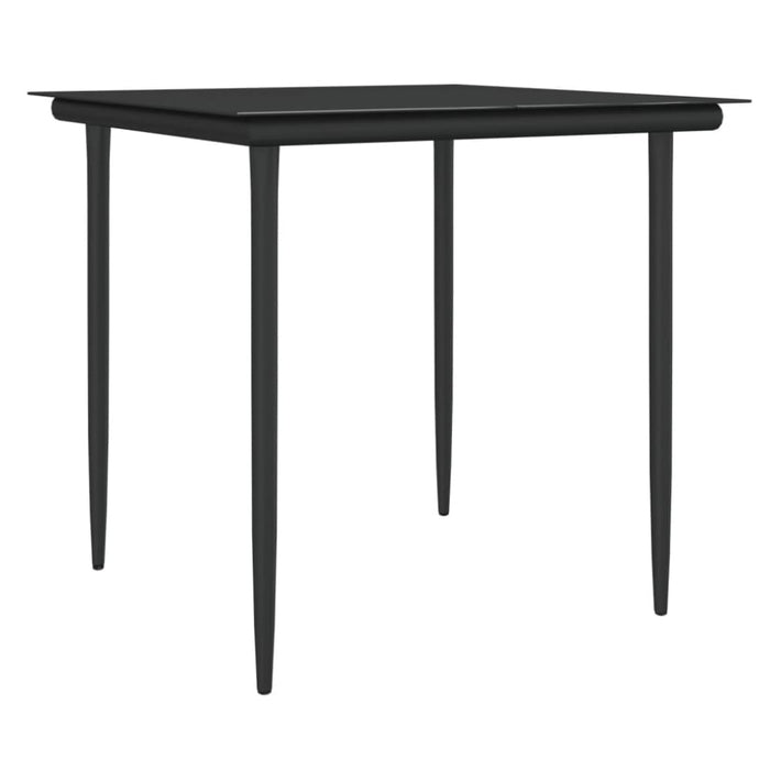 3 Piece Garden Dining Set with Cushions Poly Rattan