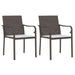 3 Piece Garden Dining Set with Cushions Poly Rattan