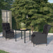 3 Piece Garden Dining Set Dark Grey Tbkklti