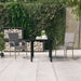 3 Piece Garden Dining Set Grey and Black Tbkktnk