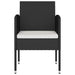 3 Piece Garden Dining Set Poly Rattan Black Tbioixl