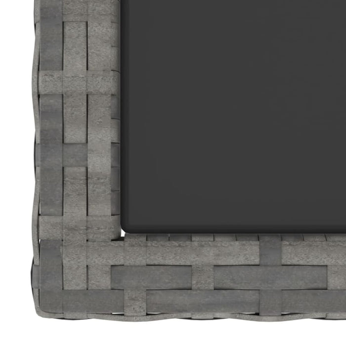 3 Piece Garden Dining Set Poly Rattan Black Tbioixl