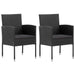 3 Piece Garden Dining Set Poly Rattan Black Tbpkaoo