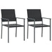 3 Piece Garden Dining Set Poly Rattan And Steel Tonibbt