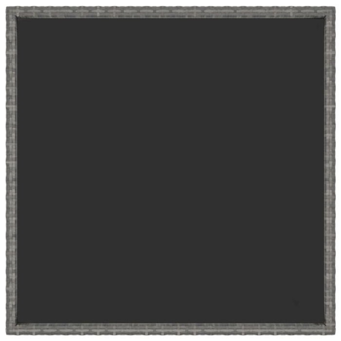 3 Piece Garden Dining Set Poly Rattan and Tempered Glass