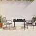3 Piece Garden Dining Set Anthracite Steel Tonikli