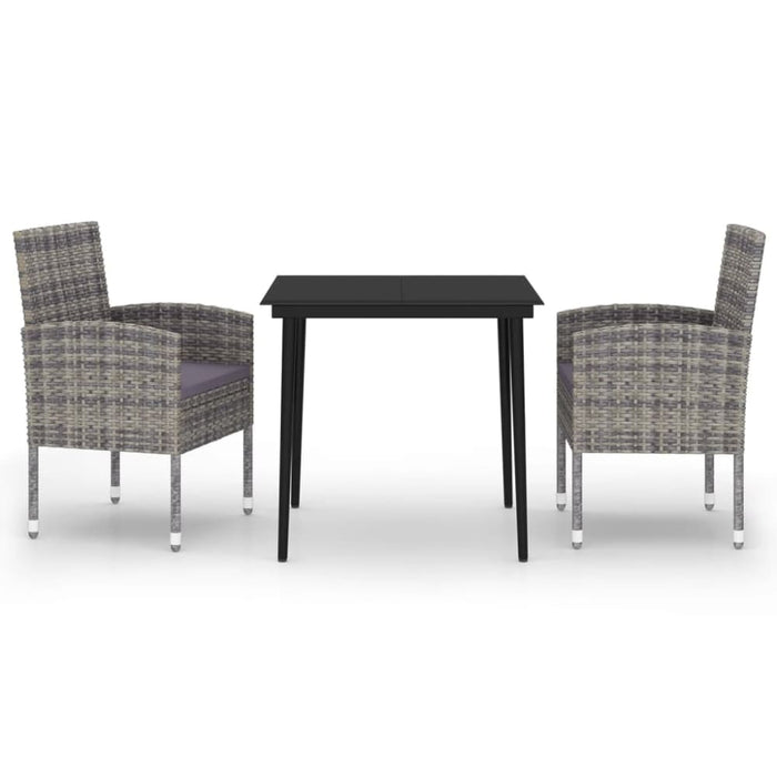 3 Piece Garden Dining Set Anthracite Tbkklxp