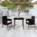 3 Piece Garden Dining Set Black Tbkklok