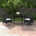 3 Piece Garden Dining Set with Cushions Poly Rattan