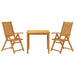 3 Piece Garden Dining Set Solid Wood Acacia Txkpxlb