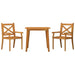 3 Piece Garden Dining Set Solid Wood Acacia Tbpikkk