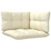 3 Piece Garden Lounge Set with Cream Cushions Solid