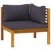 3 Piece Garden Lounge Set with Cushion Solid Acacia Wood