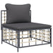 3 Piece Garden Lounge Set with Cushions Anthracite Poly