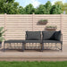 3 Piece Garden Lounge Set with Cushions Anthracite Poly