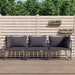 3 Piece Garden Lounge Set with Cushions Anthracite Poly