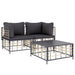 3 Piece Garden Lounge Set with Cushions Anthracite Poly