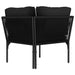 3 Piece Garden Lounge Set with Cushions Black Pvc Anpka
