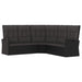 3 Piece Garden Lounge Set with Cushions Black Poly Rattan