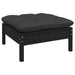 3 Piece Garden Lounge Set with Cushions Black Solid
