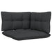 3 Piece Garden Lounge Set with Cushions Black Solid