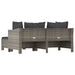 3 Piece Garden Lounge Set With Cushions Grey Poly Rattan