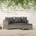 3 Piece Garden Lounge Set with Cushions Grey Poly Rattan