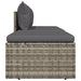 3 Piece Garden Lounge Set with Cushions Grey Poly Rattan