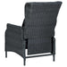 3 Piece Garden Lounge Set with Cushions Poly Rattan Dark