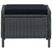 3 Piece Garden Lounge Set with Cushions Poly Rattan Dark