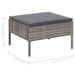 3 Piece Garden Lounge Set with Cushions Poly Rattan Grey