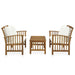 3 Piece Garden Lounge Set with Cushions Solid Acacia Wood