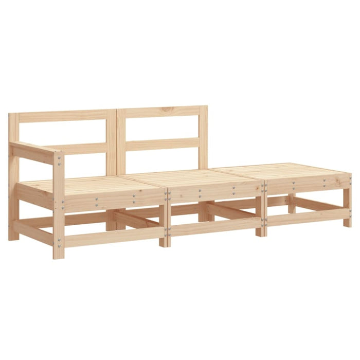 3 Piece Garden Lounge Set with Cushions Solid Wood Nxppki