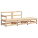 3 Piece Garden Lounge Set with Cushions Solid Wood Nxppki