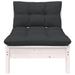3 Piece Garden Lounge Set with Cushions White Solid